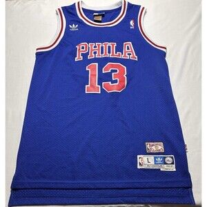 Wilt Chamberlain PHILADELPHIA 76ers JERSEY Adidas Hardwood Classic Size Large +2